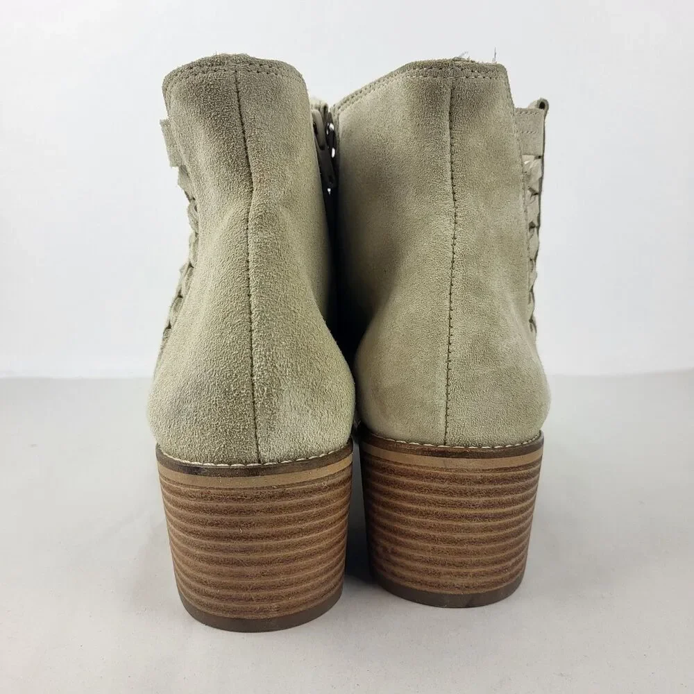 PAUL GREEN Suede Braided Cutout Bootie Size 6 UK 8.5 US